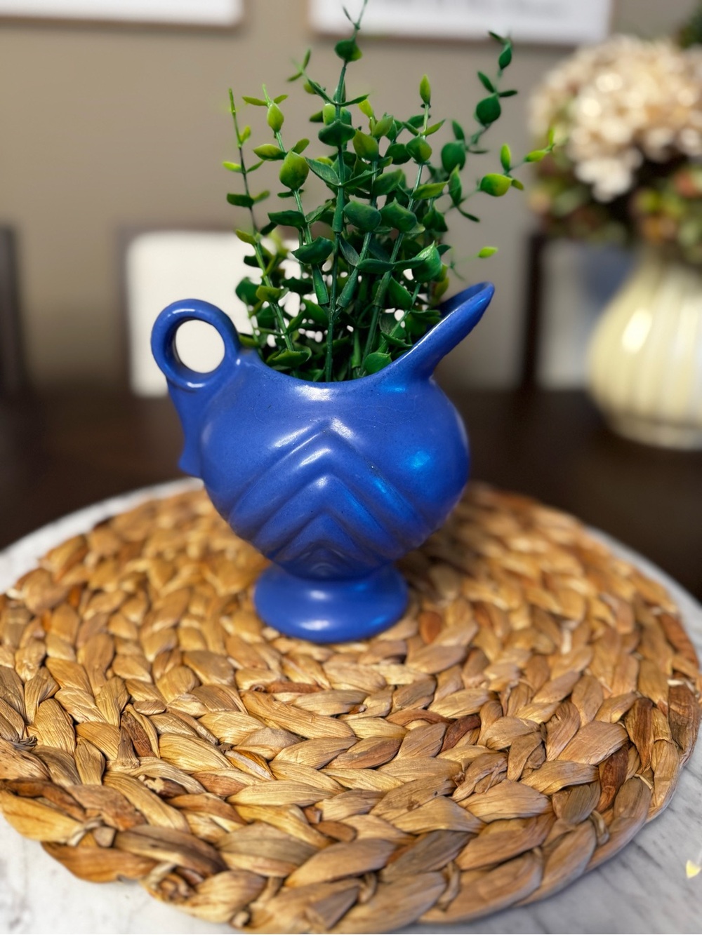 Blue Ceramic Decorative Vase Planter